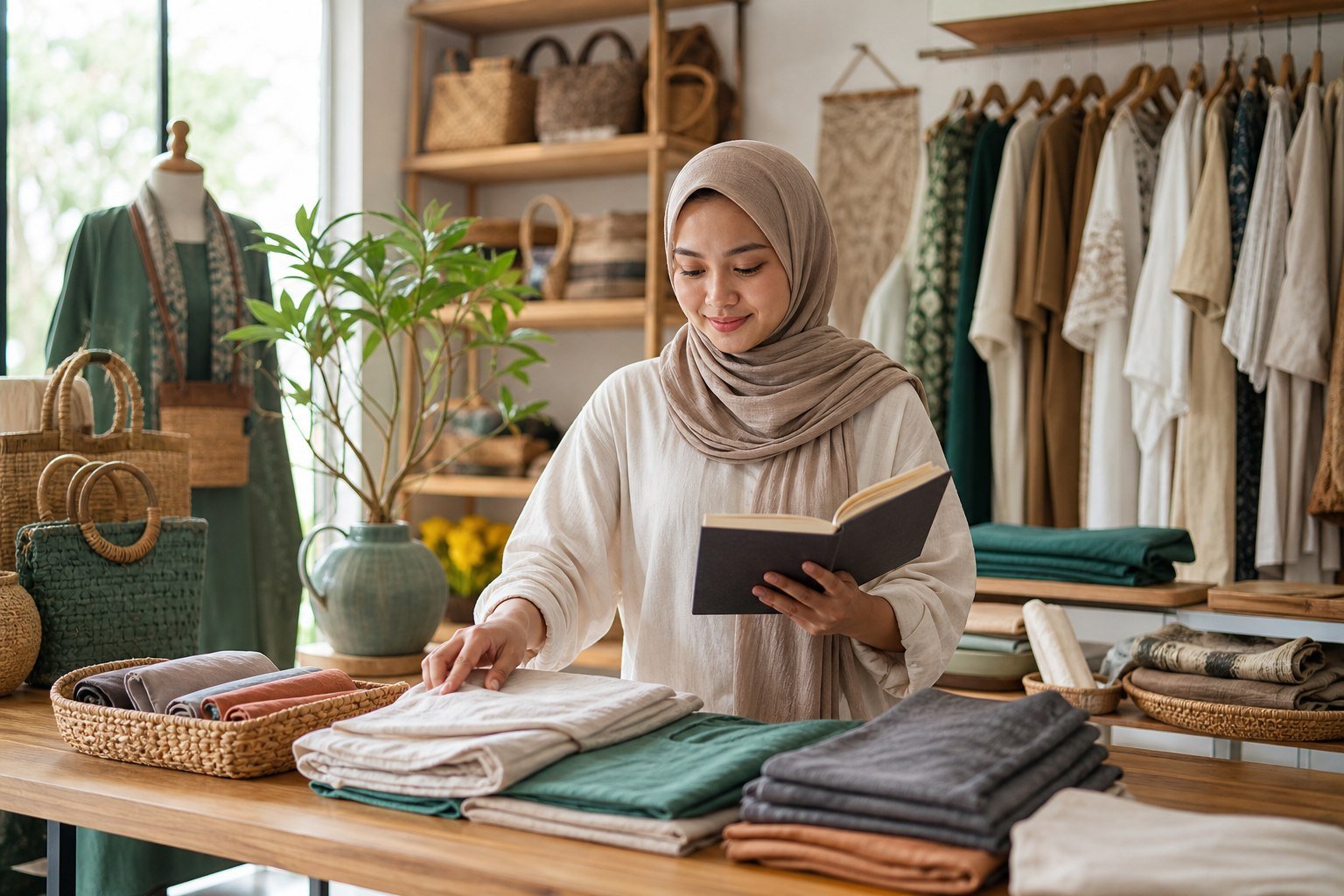 Pelaku usaha butik penerima pembiayaan Mikro Prima